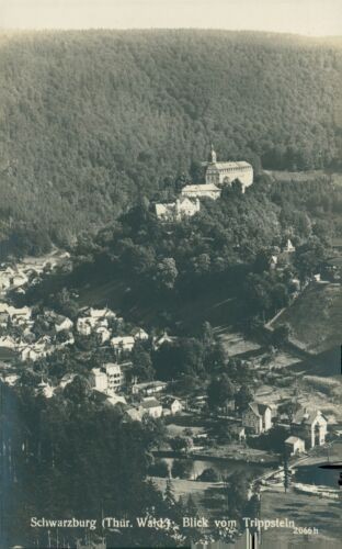 Postcard Schwarzburg Thuringia. Forest View from Trippstein (No.795)