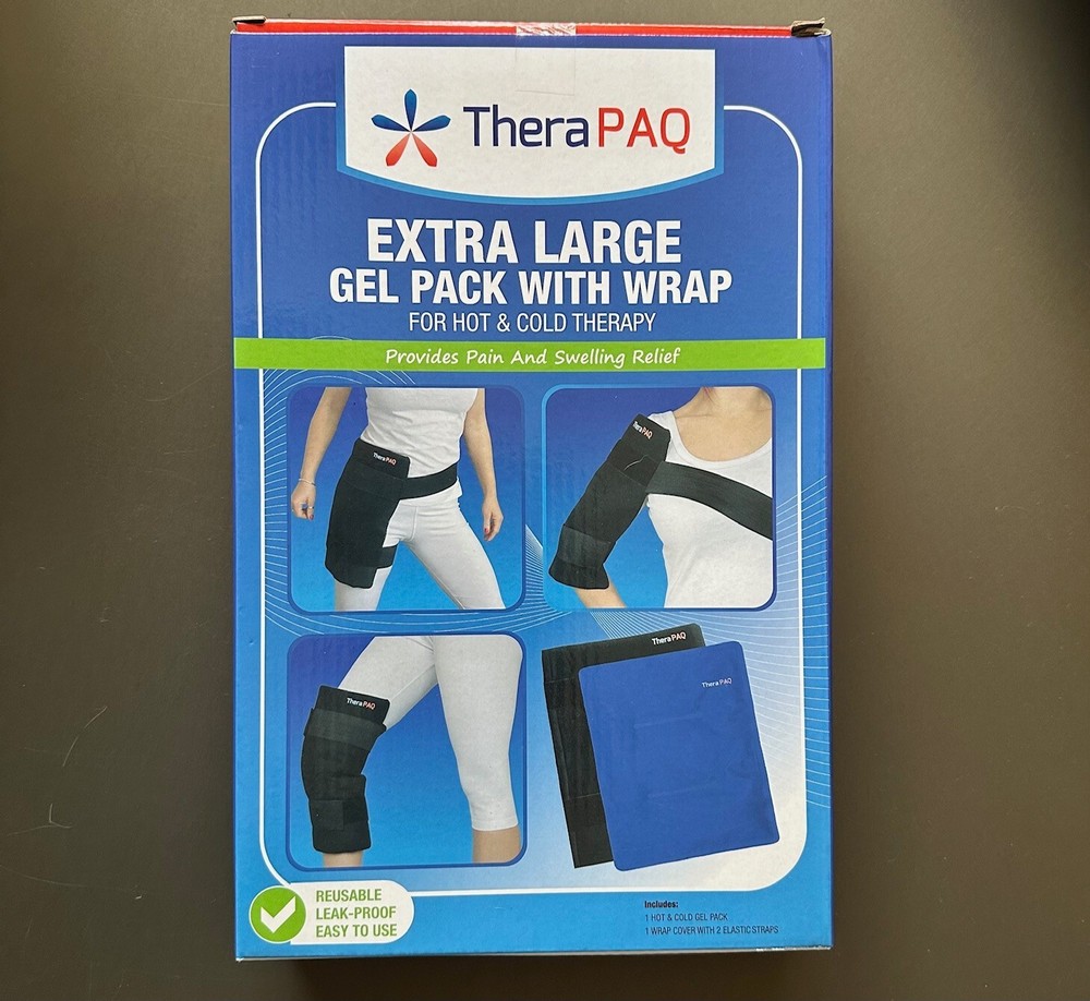 Extra Large TheraPAQ Gel Pack with Wraps for Hot and Cold Therapy Relief