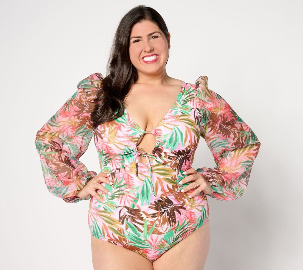 Kim Gravel x Swimsuits For All Women's Swimsuit Sz 4 Multi-colored A629533