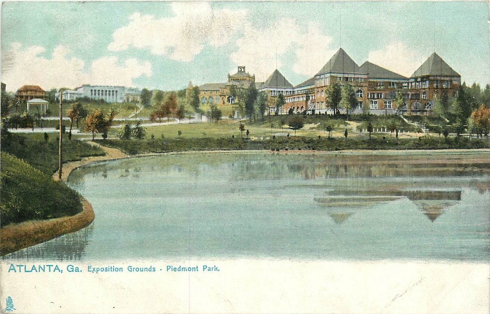 c1910 Atlanta Georgia Expo Grounds Piedmont Park undivided Postcard 25-7436