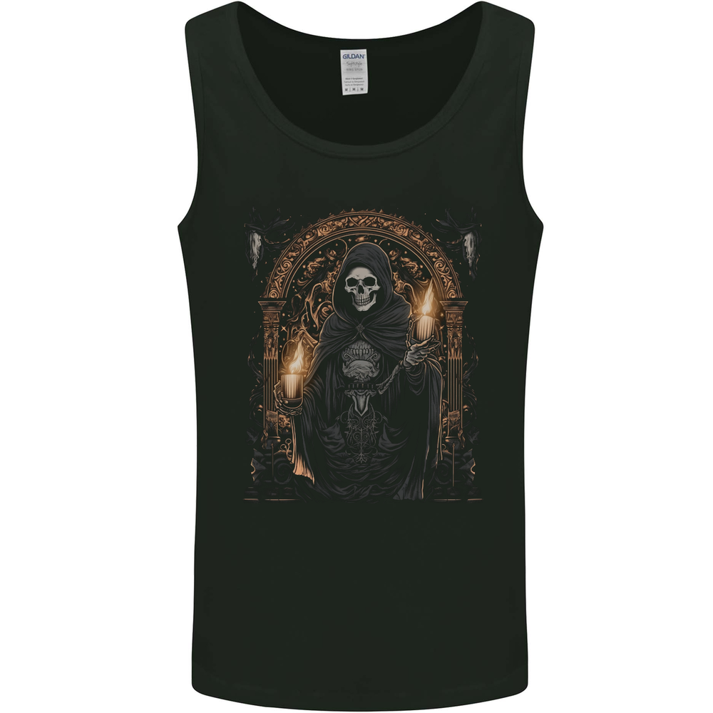 Gothic Grim Reaper Goth Heavy Metal Skull 14 Mens Vest Tank Top