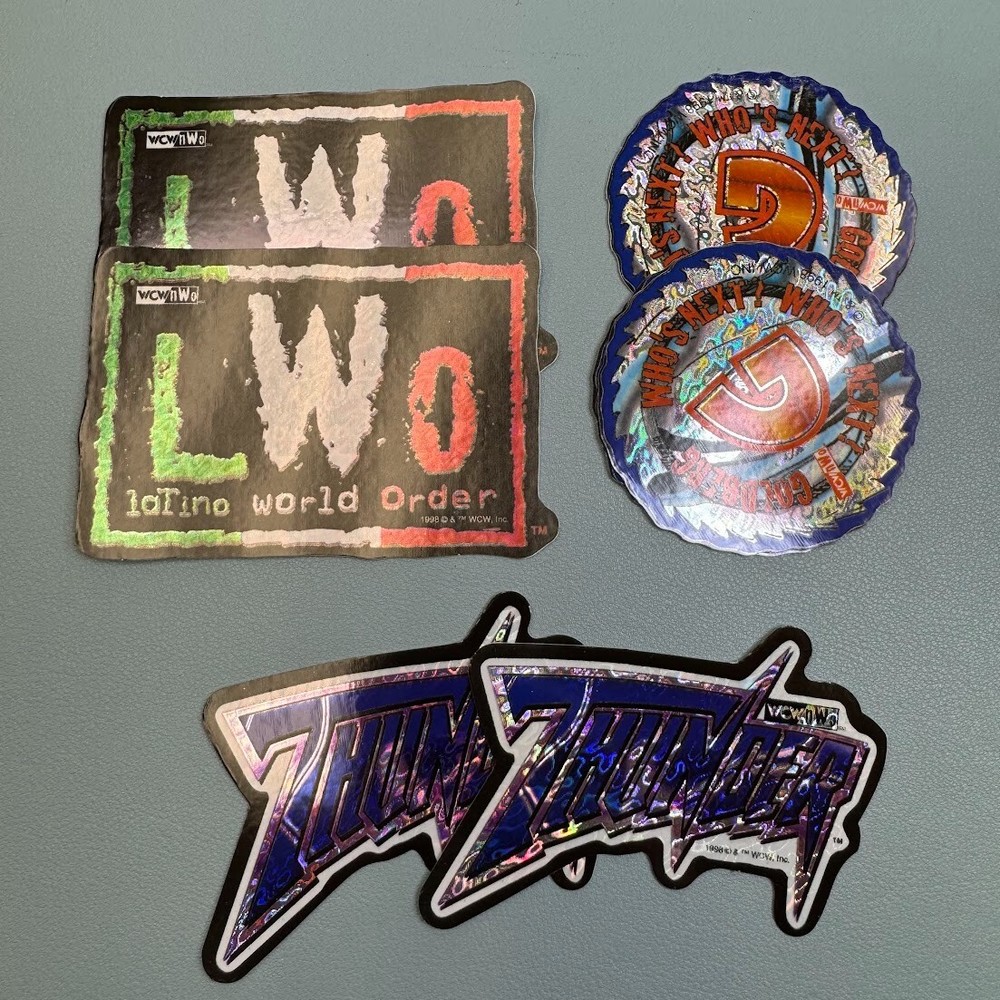 A&A Parkway WCW Wrestling Vending Machine Stickers (6) Pack