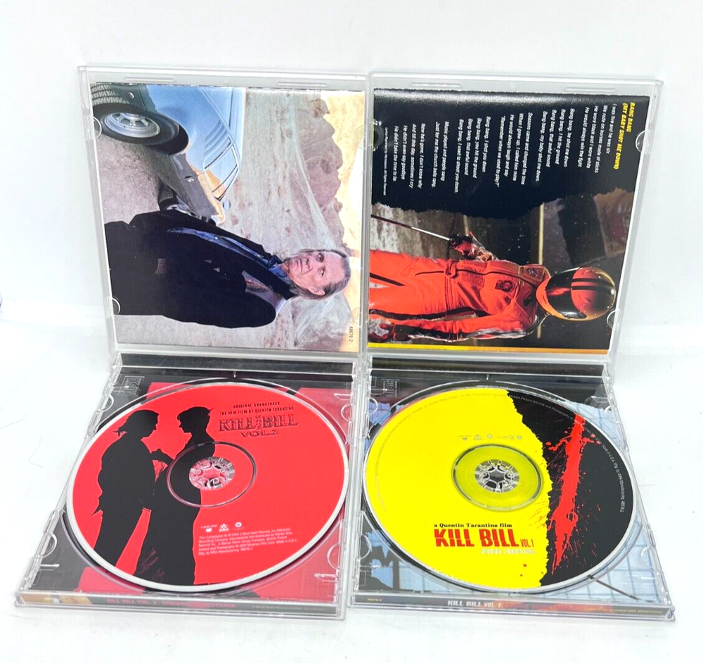 💥RARE KILL BILL 1 + 2 MOVIE SOUNDTRACK CD LOT BOTH DISCS ARE SO NICE💥