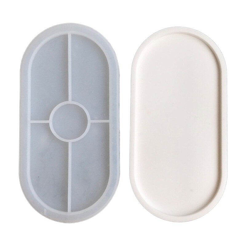 Silicone Tray Resin Mold Oval Epoxy Resin Casting Mold Fruit Plate Mould
