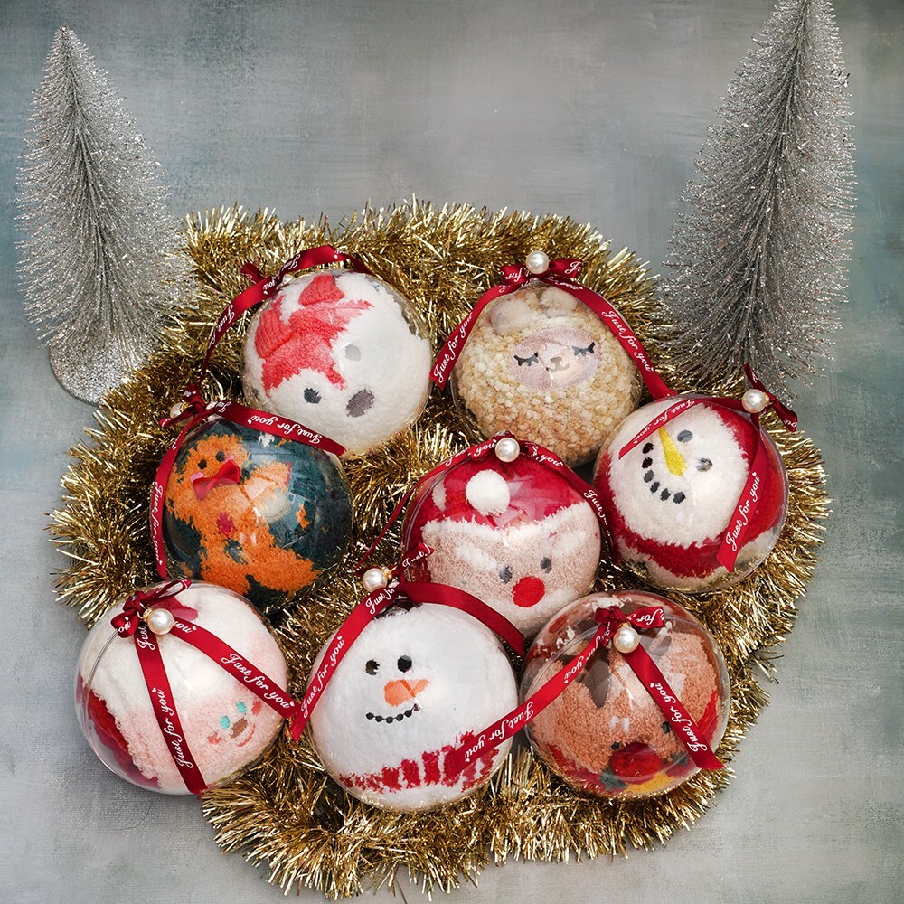 Very Cute Christmas Fuzzy Socks In Ornaments For Women Kids Teens And Everyone