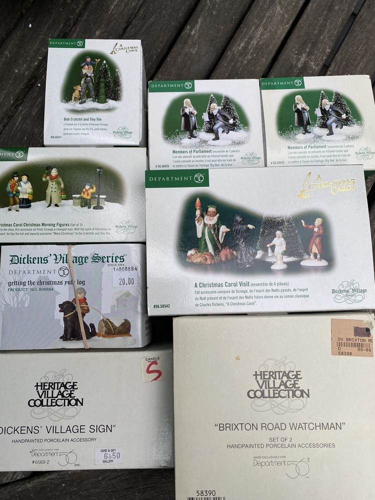 Dept 56 Christmas Carol Bob Cratchit Parliament Visit Morning Figures Set