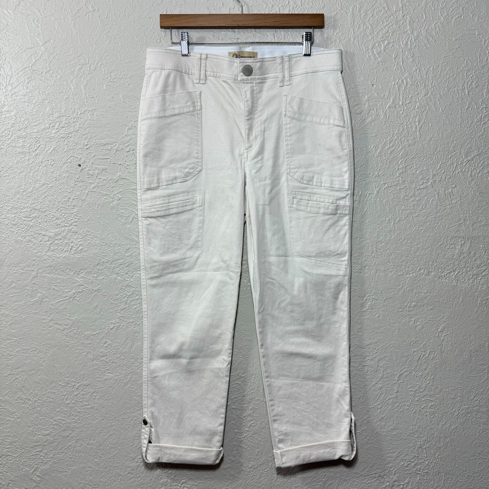 Democracy Absolution Cargo Utility Safari Pants 12 Rolled Cuff Khaki Tan Neutral