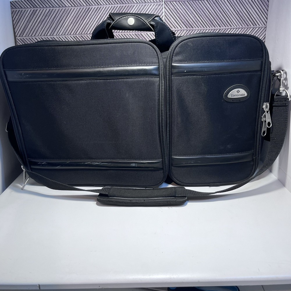 Samsonite Soft Business Case Leather/Nylon Black Computer travel bag Carry On