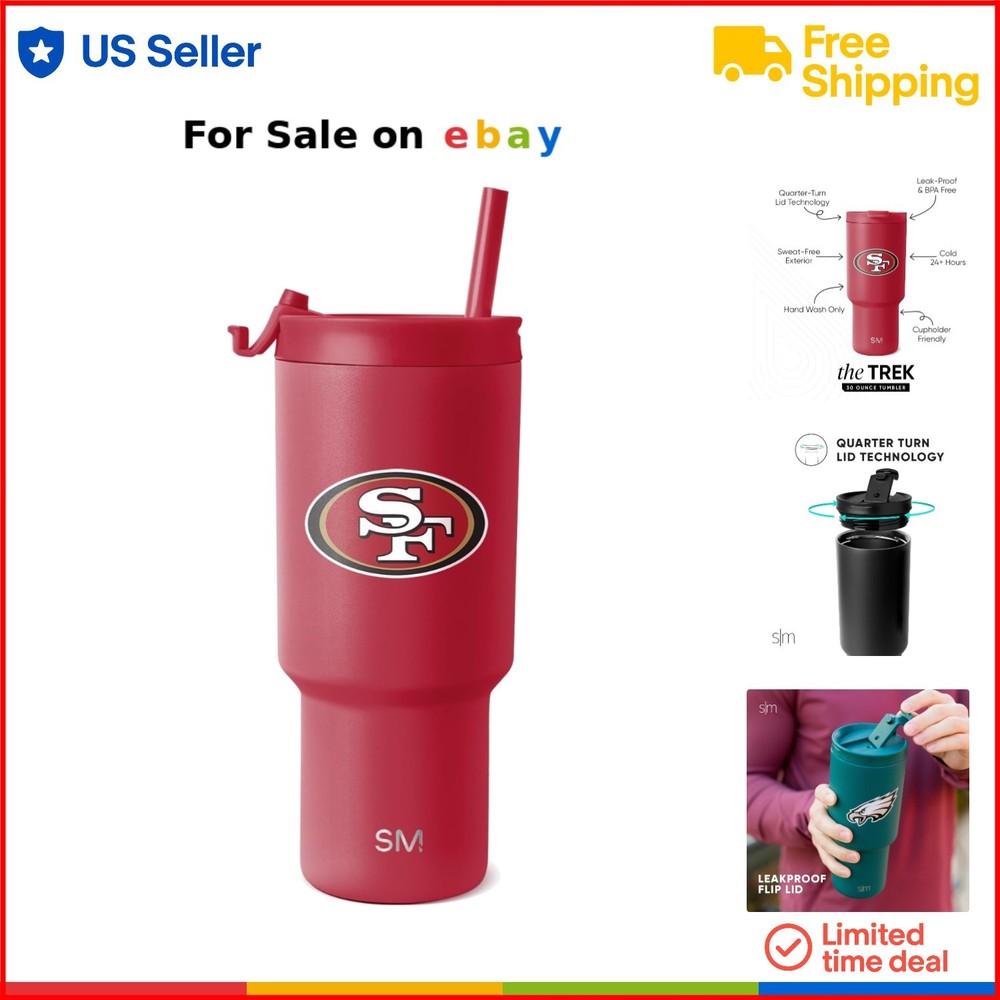 30 oz Stainless Steel Tumbler Flip Lid Straw Insulated Drinking Cup