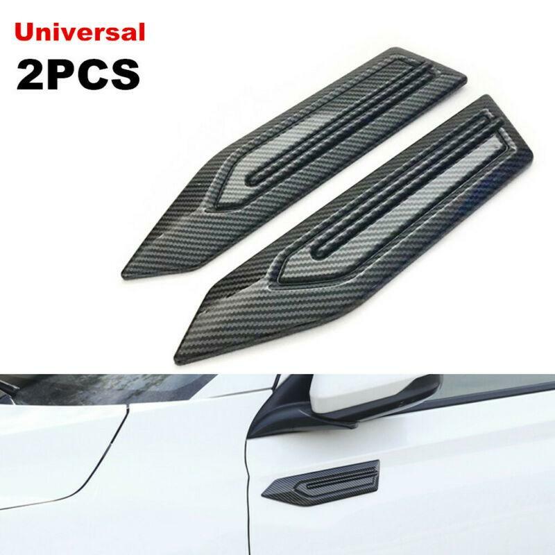 Car Body Exterior Stickers Leaf Board Decal Carbon Fiber Decoration Trim 2PCS