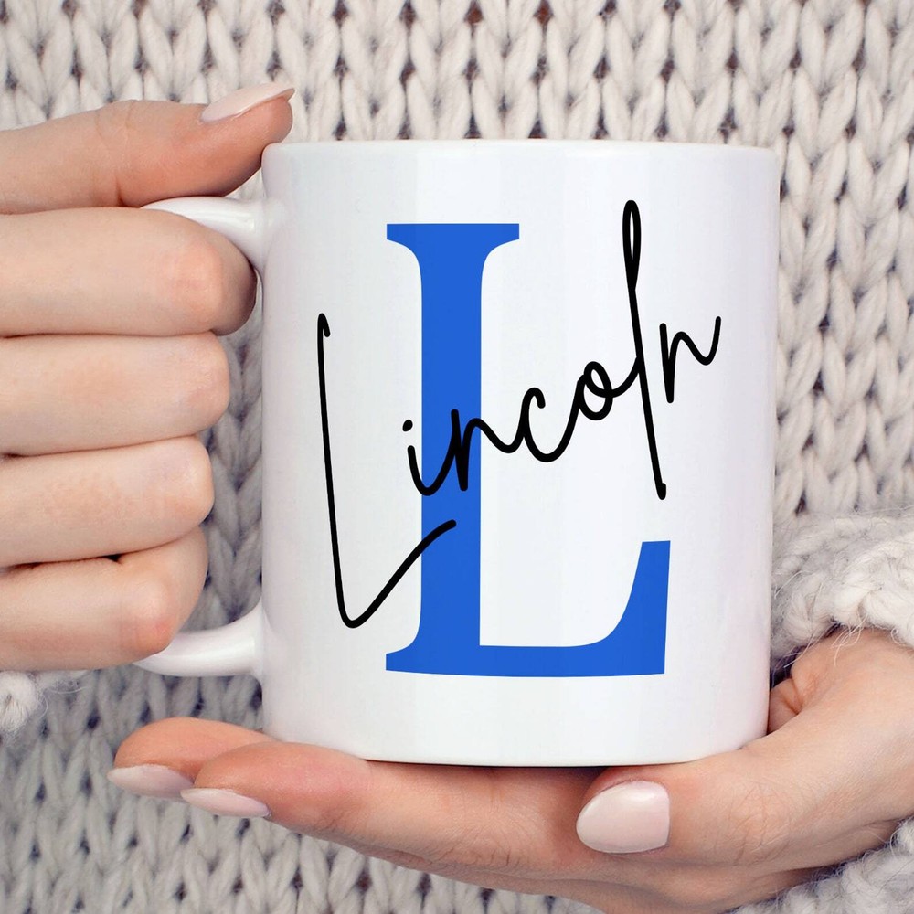 Personalized Initial Mug Personalised Name Coffee Mug Initial And Name Mug Name