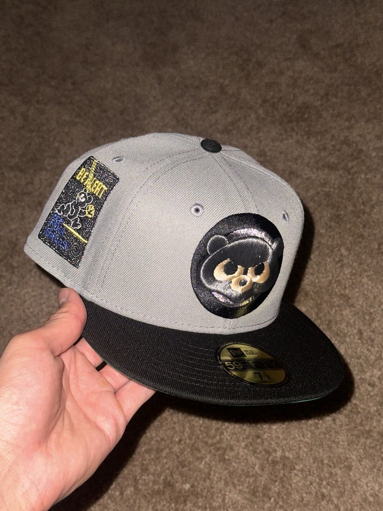 Chicago Cubs Batman Pack Be Alert Side Patch Fitted Hat Size 7 1/4