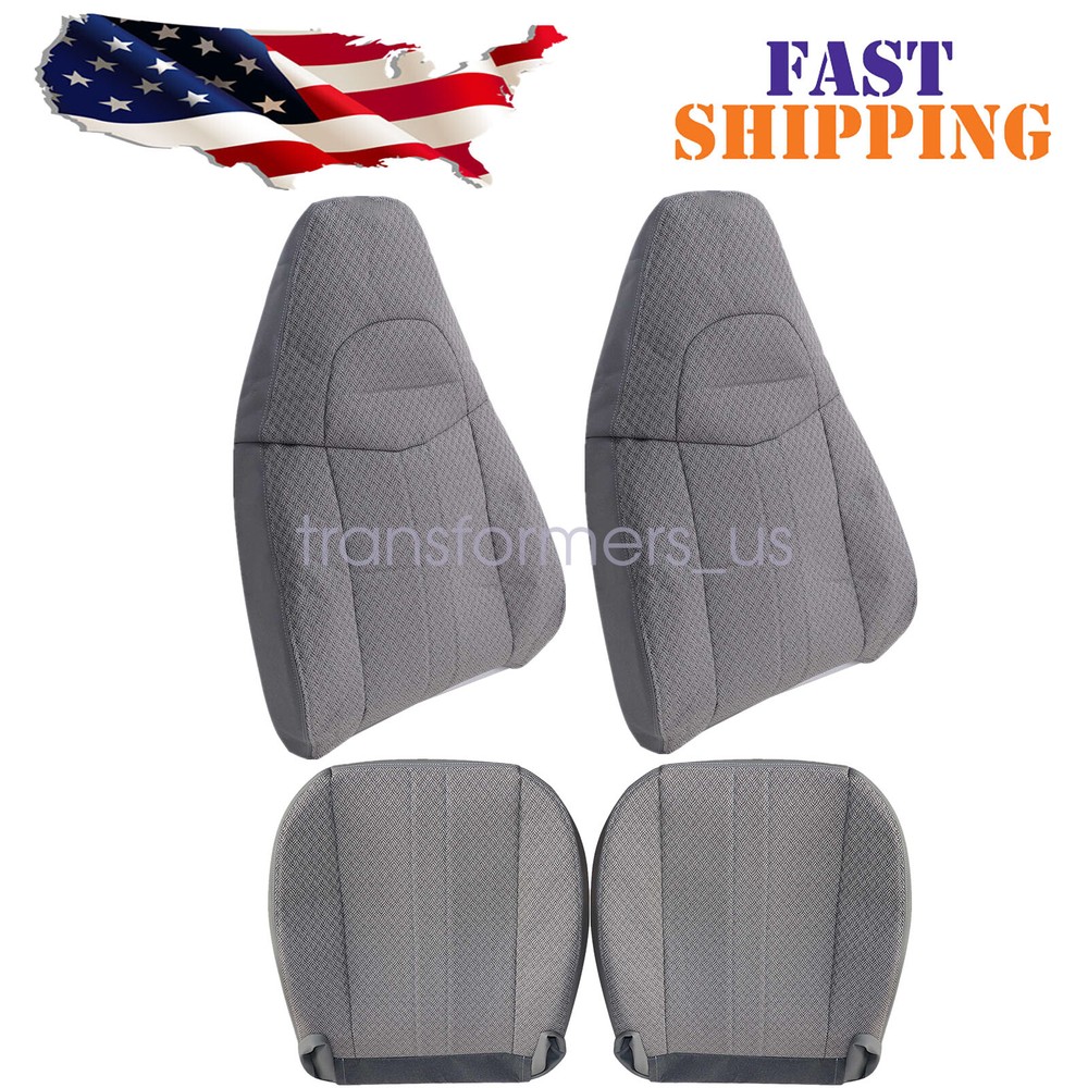 4-Piece Front Cloth Seat Covers for 2003-2014 Chevy Express & GMC Savana 1500 2500