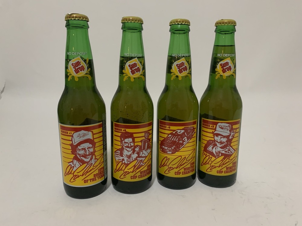 UNOPENED Commemorative NASCAR Dale Earnhardt Sun Drop 4 Pack Bottles Winston Cup