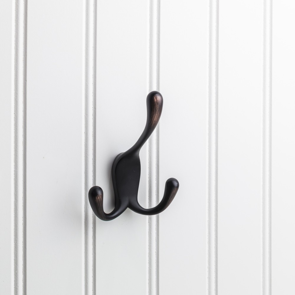 Elements Wall Triple Hook, Brushed Oil Rubbed Bronze