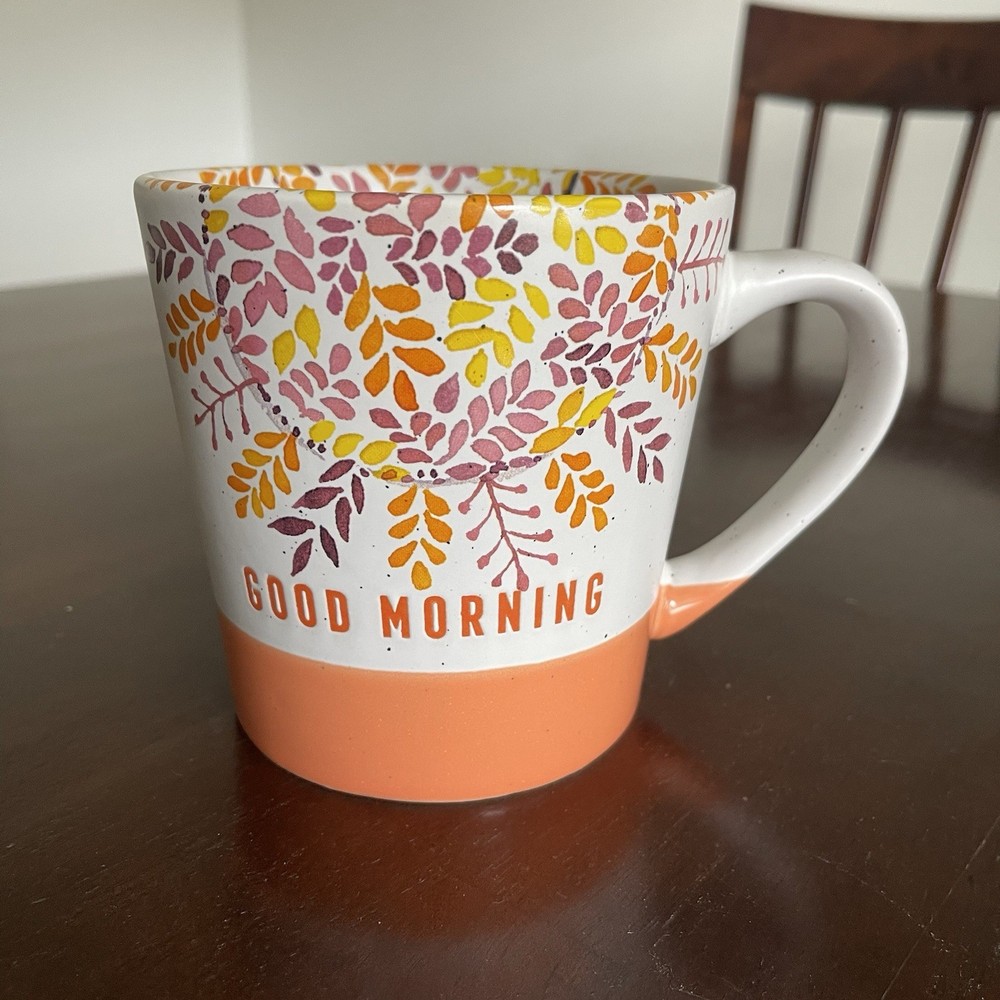 Good Morning Fall 24oz  Autumn Foliage Harvest Good Day Brand 5” Tall 4.75” Wide
