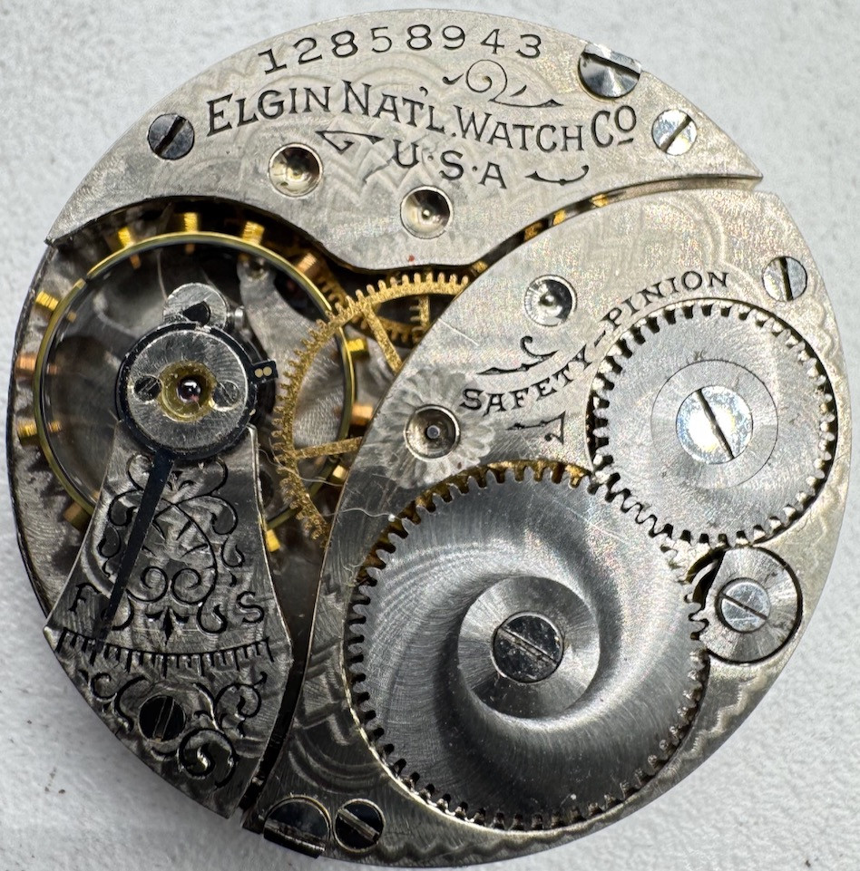 Antique 0 Size Elgin Multicolor Mechanical Pocket Watch Movement 320 Repair Parts