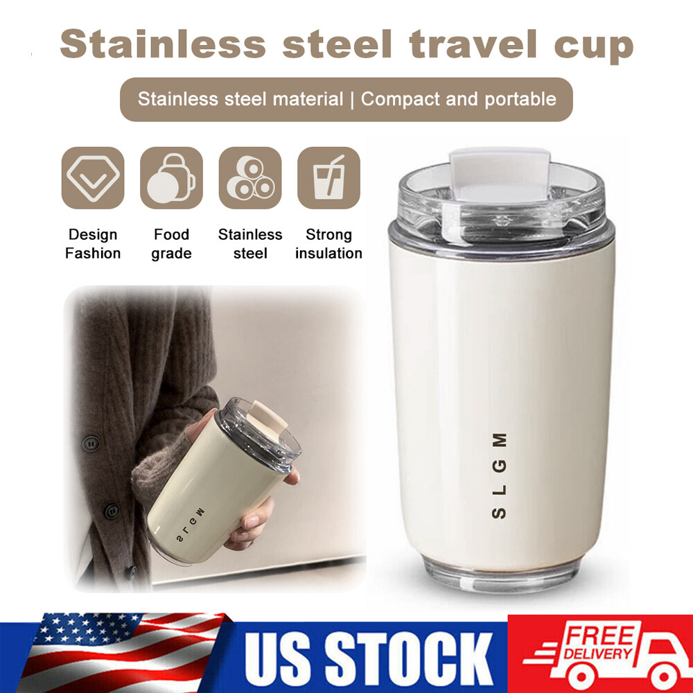 Insulated Travel Coffee Mug Thermos Cup Thermal Stainless Steel Flask Vacuum US