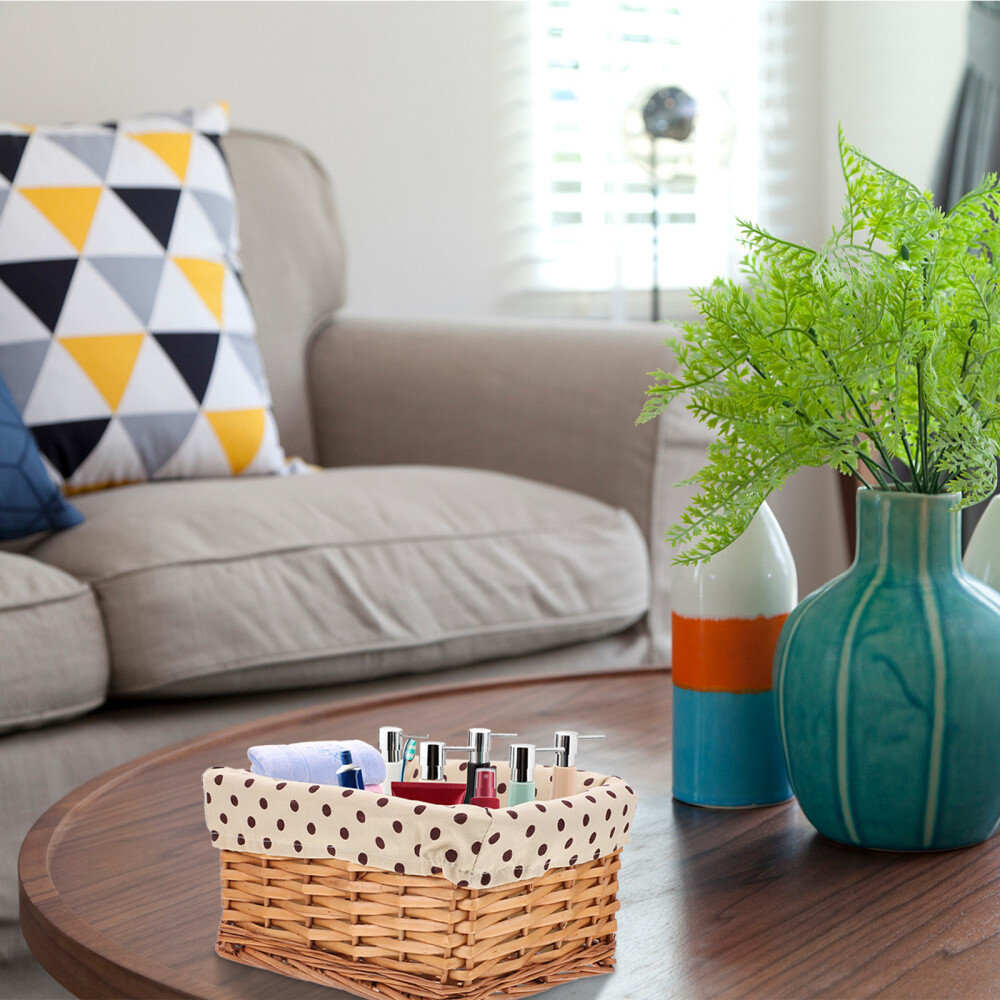 Shelves Cubby Storage Basket Sundries Organizer Rattan Woven
