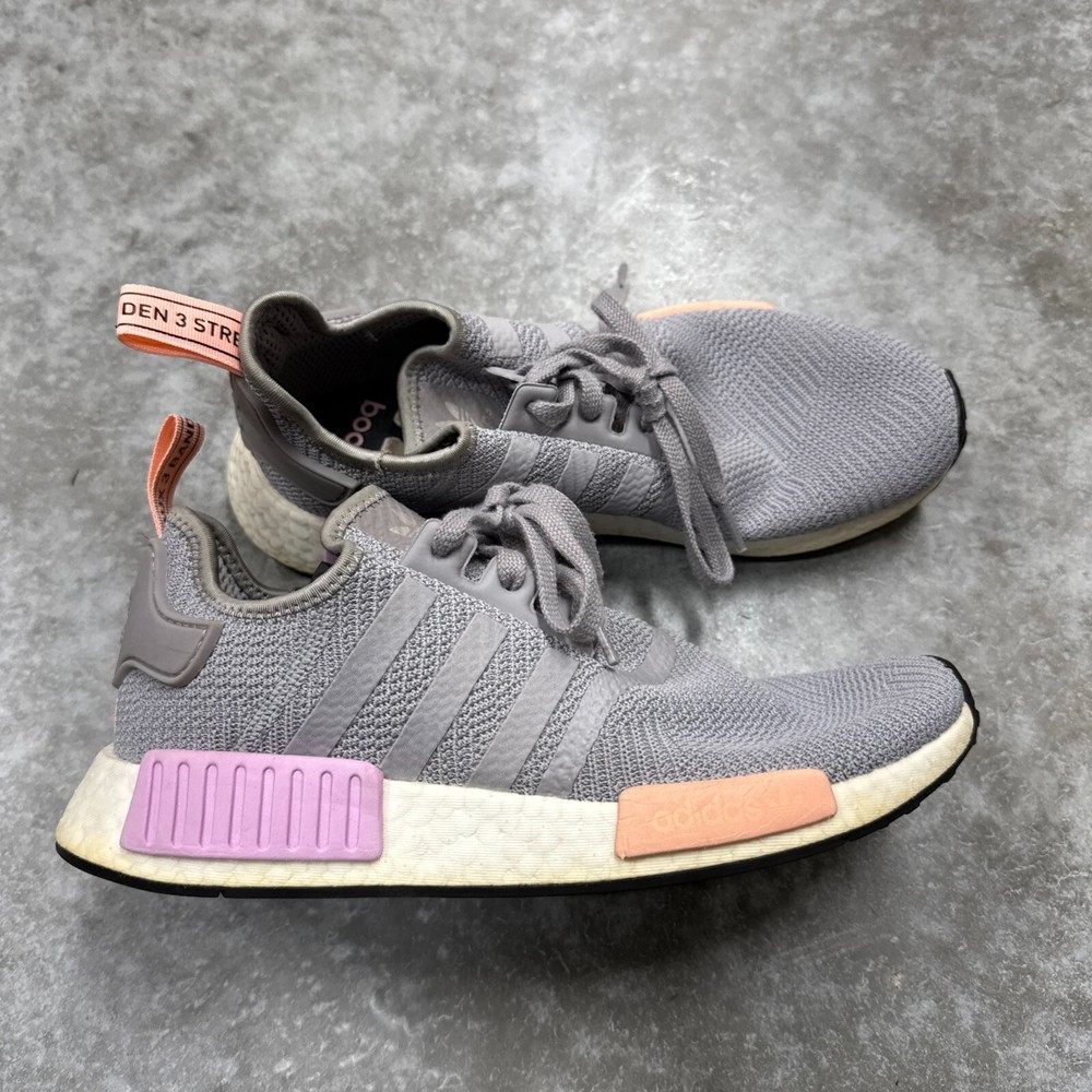 Adidas NMD R1 light granite womens 9 running shoes sneakers B37647 gray