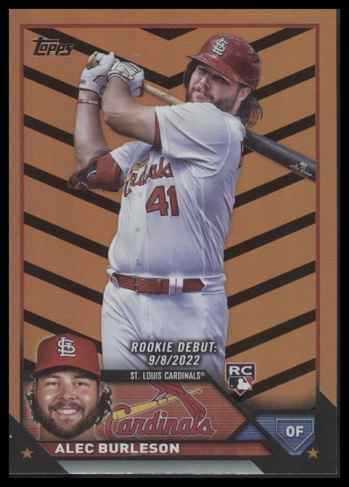 2023 Topps Update Alec Burleson Orange Black Foil Parallel Card #US99