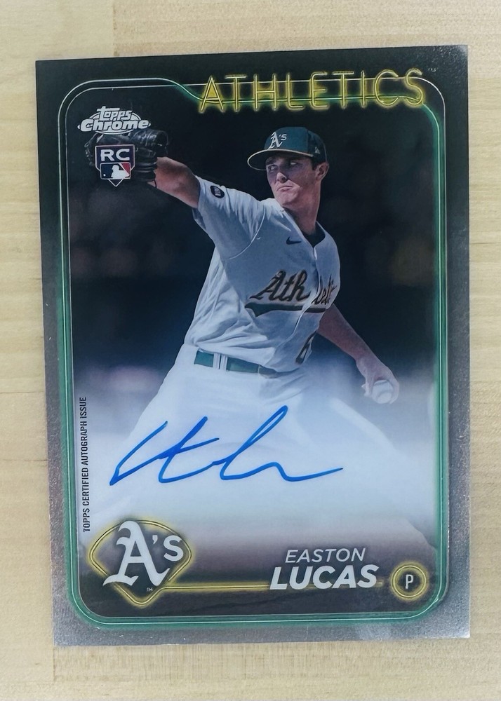2024 Topps Chrome Easton Lucas Rookie Auto Oakland Athletics