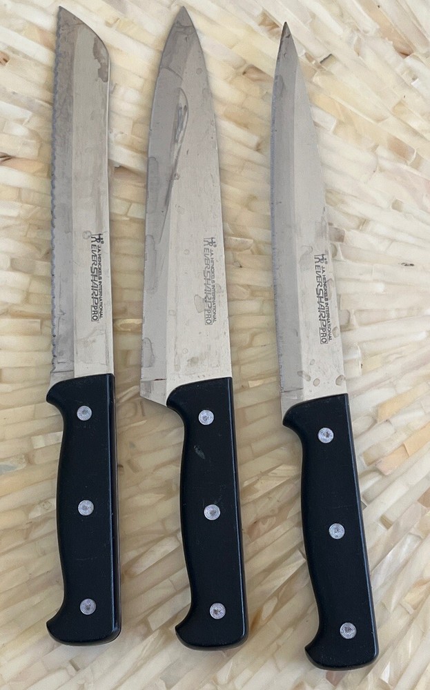 Henckels EverSharp Pro 3-Piece Stainless Steel Serrated Knife Set