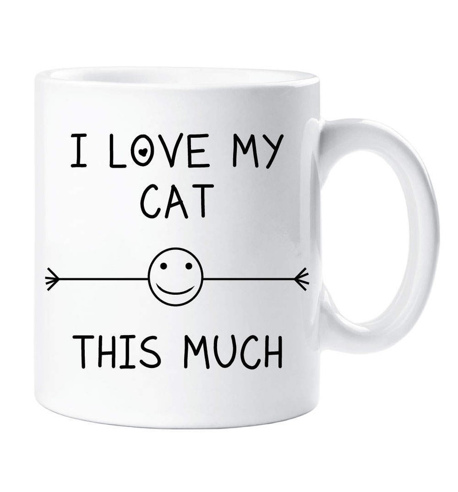 Cat Mug I Love My Cat This Much Funny Mug Cup Pet Gift
