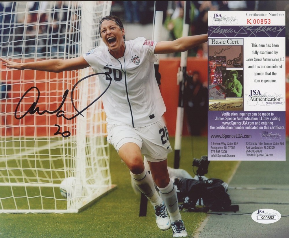 Abby Wambach USWNT Soccer  Signed 8X10 Photo AUTO JSA COA
