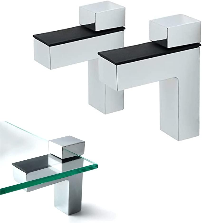 Solid Metal Adjustable Wood/Glass Shelf Bracket Wall Mount, Assorted Sizes