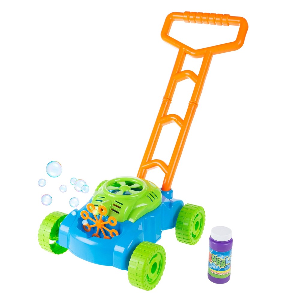 Bubble Machine Lawnmower Toddler Toy Walk Behind Outdoor Bubble Maker Sounds