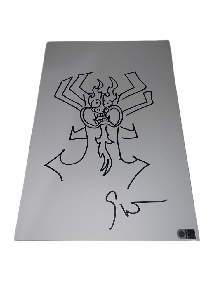 Genndy Tartakovsky Signed 12x18 Samurai Jack Hand Drawn Sketch SWAU