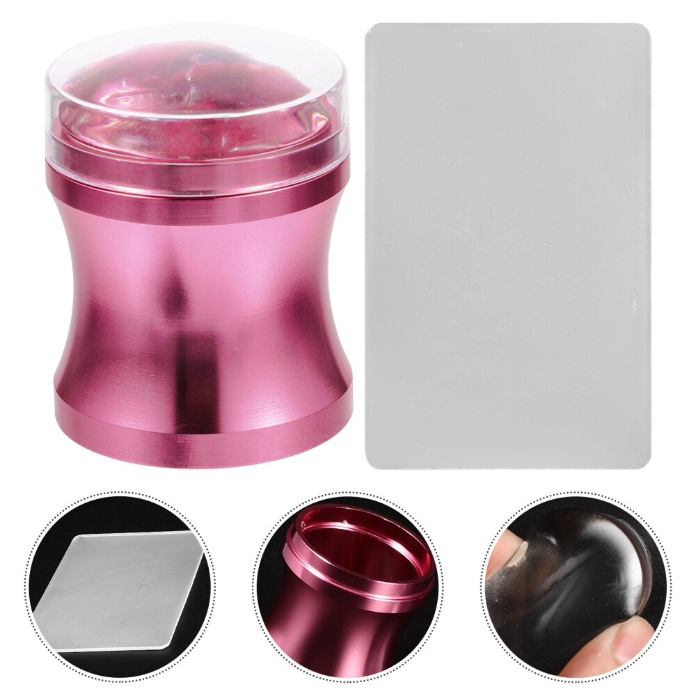 Plate Nail Gel Silicone Art Stamp Stamping Holder Stamper Kit