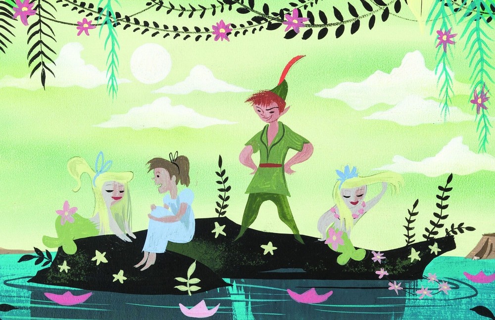 Peter Pan Wendy Mermaids Mary Blair Concept Art 13x19 Matte Poster