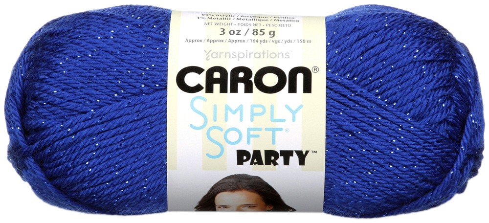 Caron Simply Soft Party Yarn Royal Sparkle Pack of 1 Skein