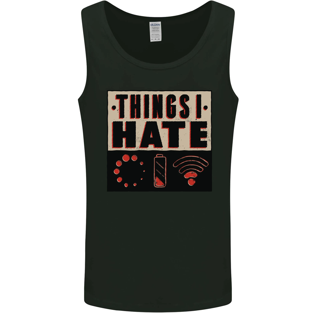 Bad Wi-Fi Low Battery Lag Gaming Gamer Phone Mens Vest Tank Top