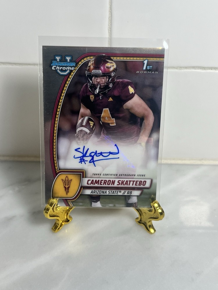 2024 Bowman Chrome University Cameron Skattebo 1st ROOKIE AUTO