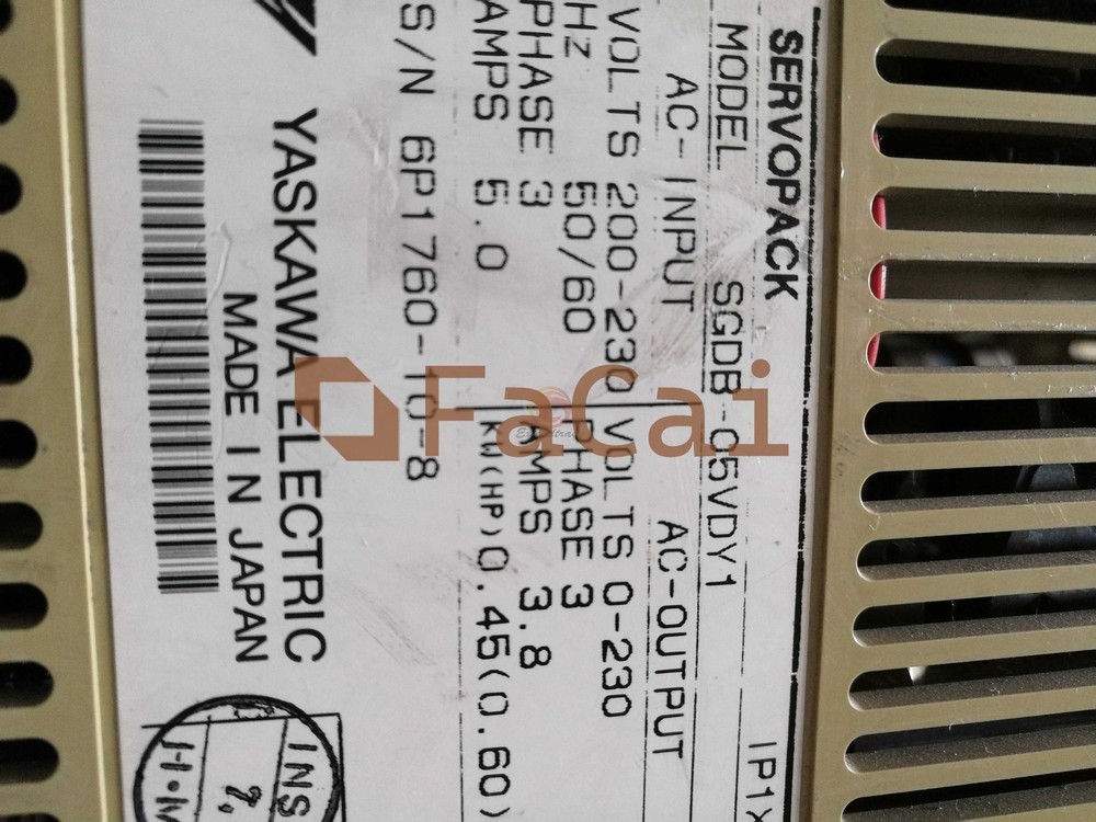 1PCS Yaskawa Servo Driver SERVOPACK SGDB-05VDY1 USED