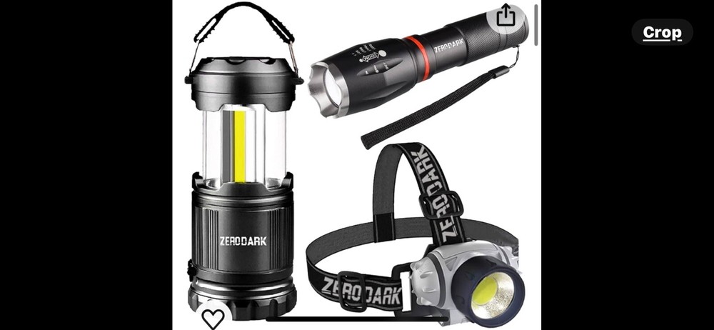 Tactical Set-3 Piece Headlamp- Flashlight Lantern Camping New