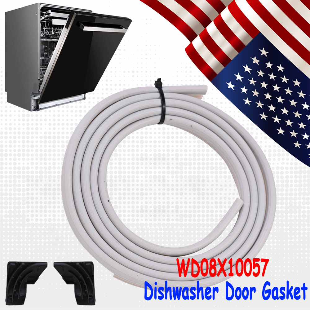 WD08X10057 Dishwasher Door Gasket Seal With WD8X227 & WD8X228 Kit for GE Kenmore
