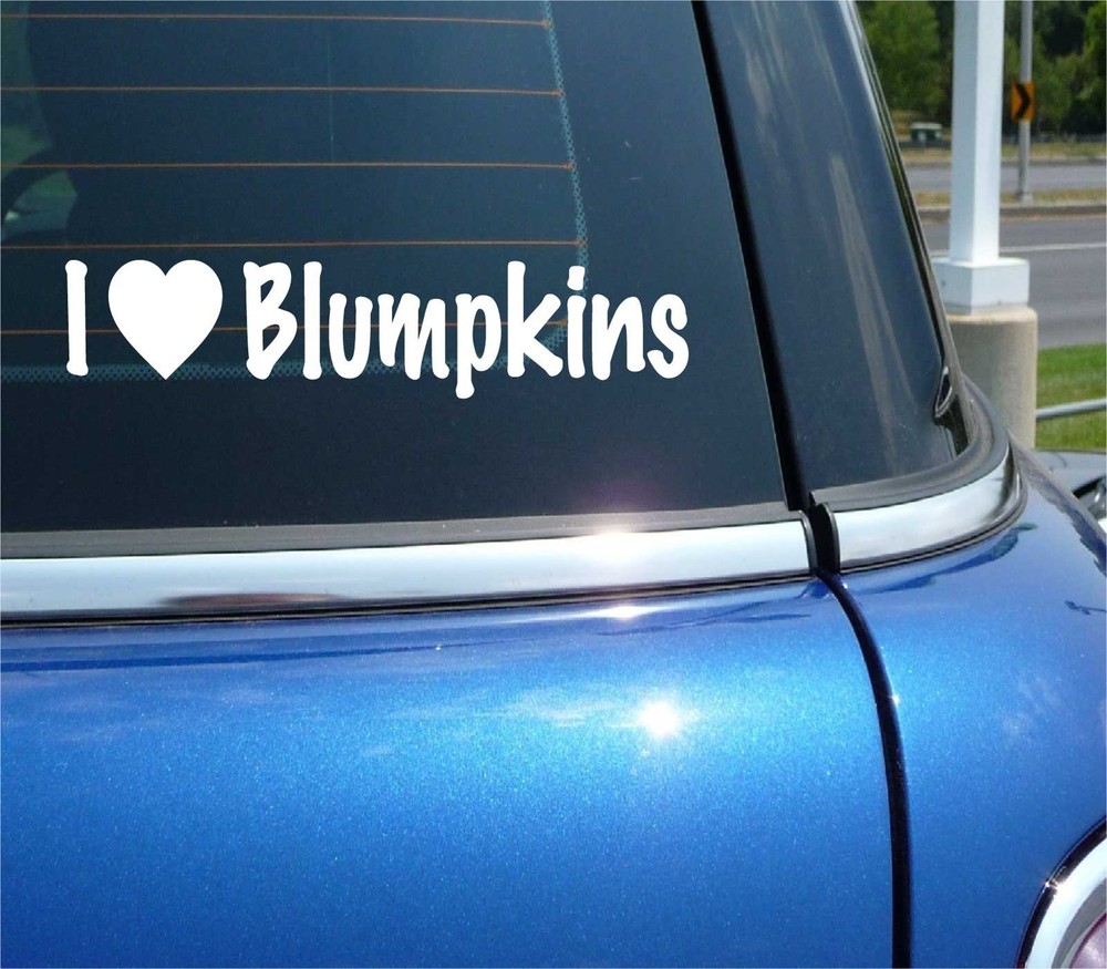 I LOVE BLUMPKINS DECAL STICKER FUNNY GAG JOKE PRANK HUMOR SEXY CAR TRUCK