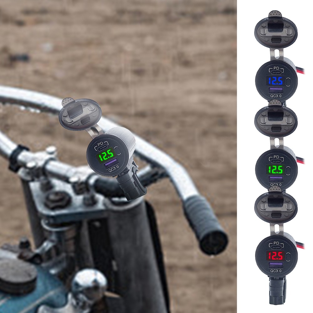 Dual-Port Motorcycle USB Charger for Fast Phone Charging