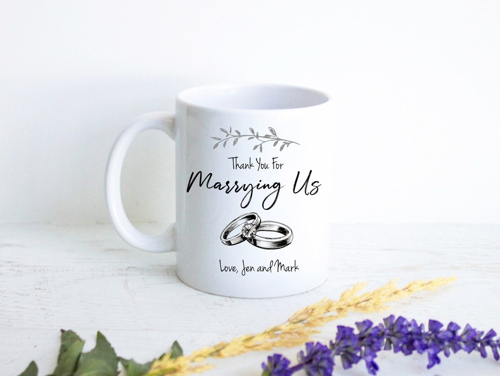 Thank You For Marrying Us Wedding Officiant Coffee Mug Gift For Wedding