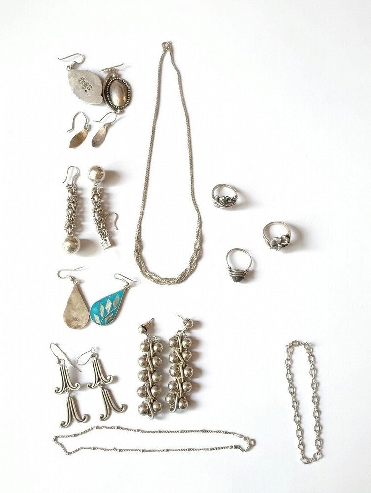 925 Sterling Silver Grab Bag Most Pieces Signed Taxco Mexico