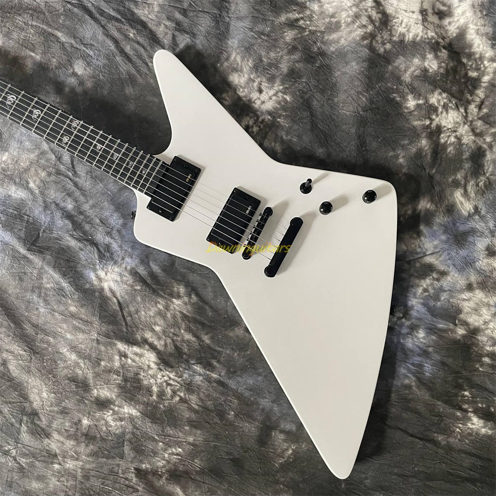 Customized James Hetfield Snake Inlay Electric Guitar Black Hardware Snow White