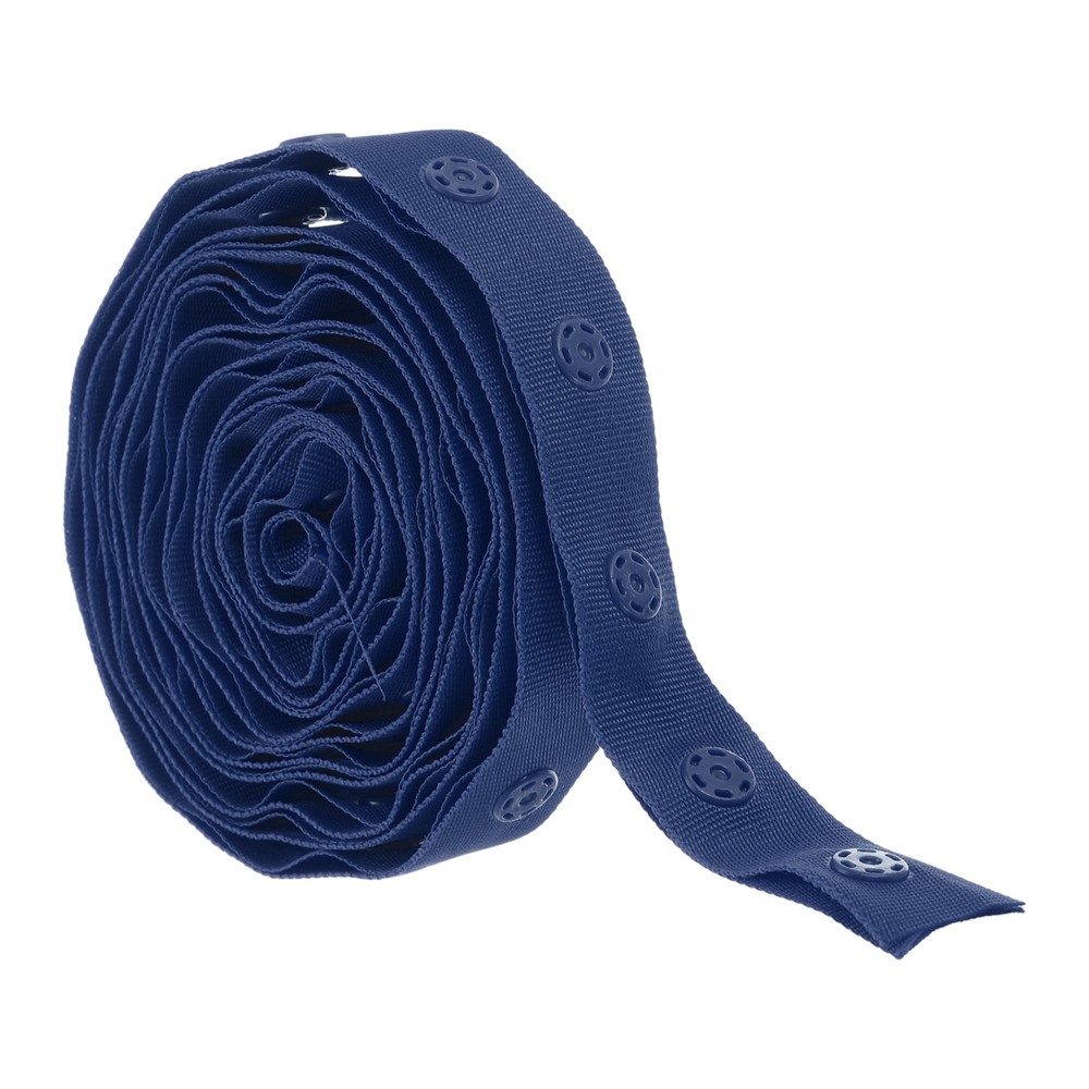 2 Yard x 18mm Cotton fabric Snap Button Tape Button Trim Fastener Dark Green