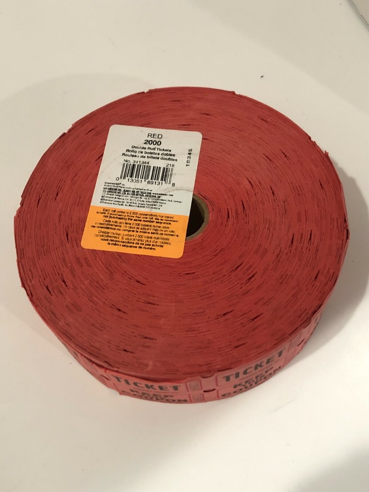 Keep this Coupon Ticket Double Roll Red 2000, Raffle Tickets, NEW-image