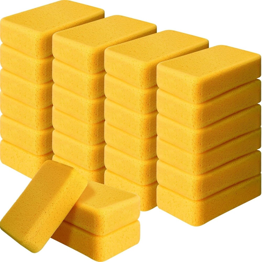 Versatile 24-Pc Large Cleaning Sponges - Ideal for Grouting & Household Chores