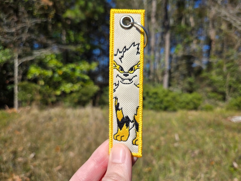 Shiny Arcanine Pokemon Keychain | Jet Tag | Bag & Backpack Accessory