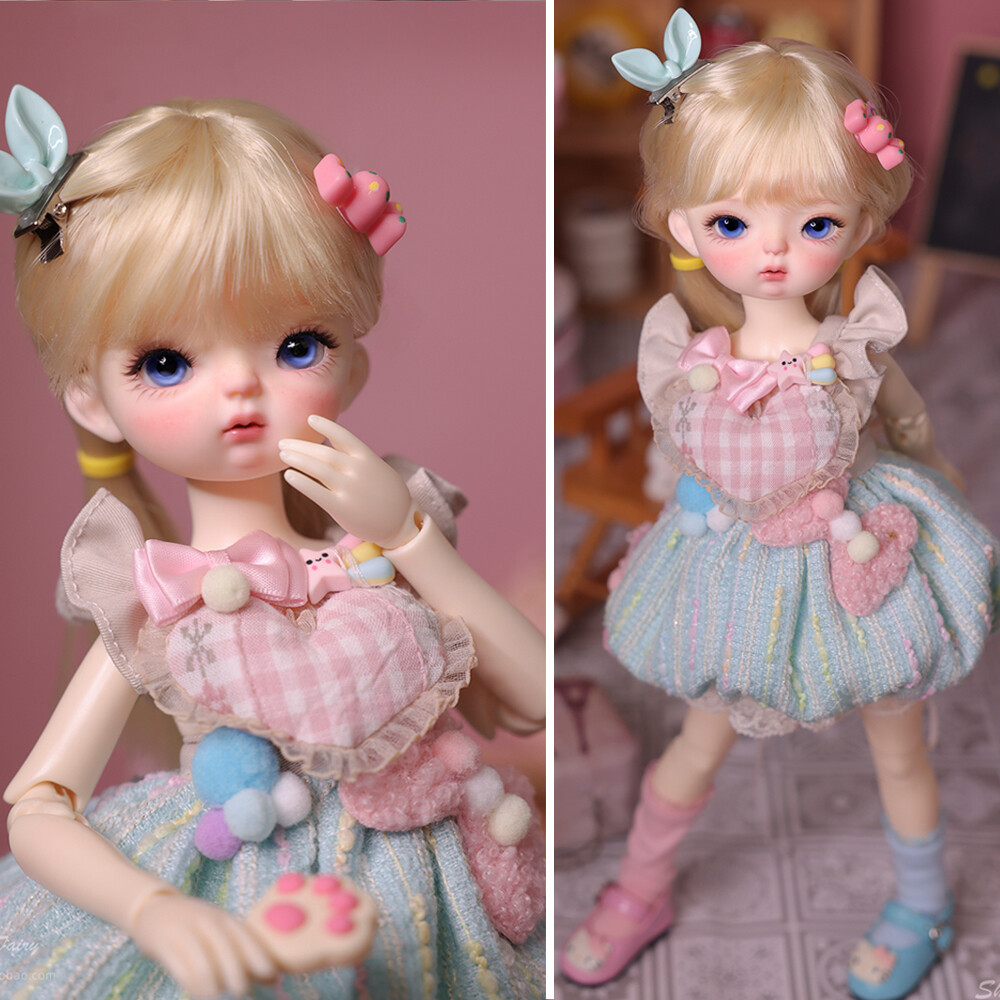 Handmade 1/6 Resin BJD SD Ball Jointed Doll Girl with Full Set Outfit and Eyes